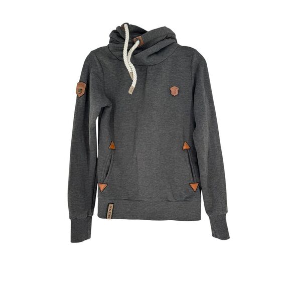 Naketano Women's Gray Pullover‎ Hoodie Sweatshirt Sweater Size Small - Picture 1 of 7